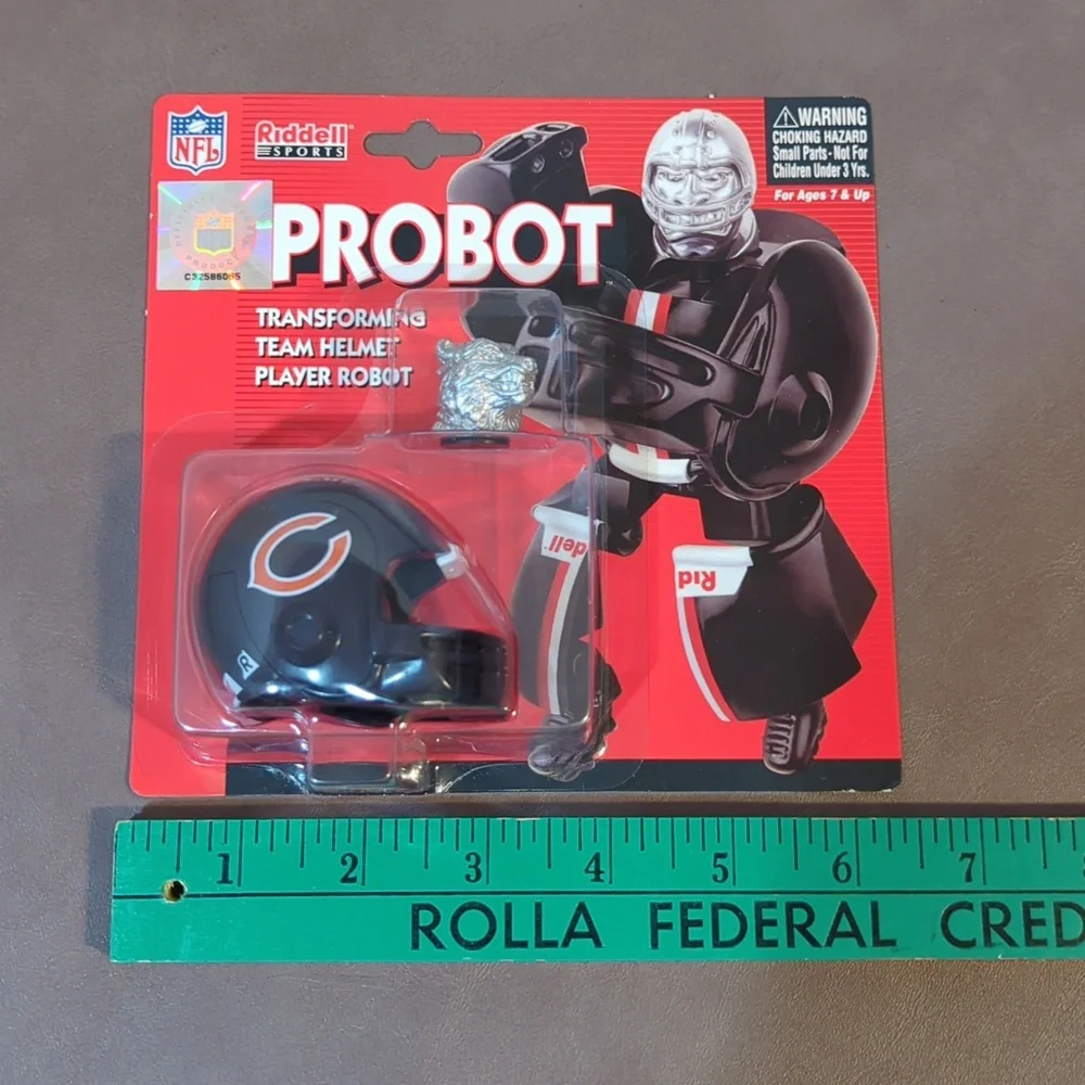 2000 Riddell Probot Chicago Bears NFL Transforming Team Helmet Player Robot NFLP
